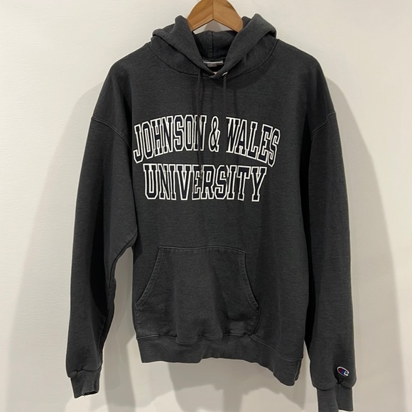 Champion Tops - Champion Johnson and Wales university gray sweatshirt hoodie size XL